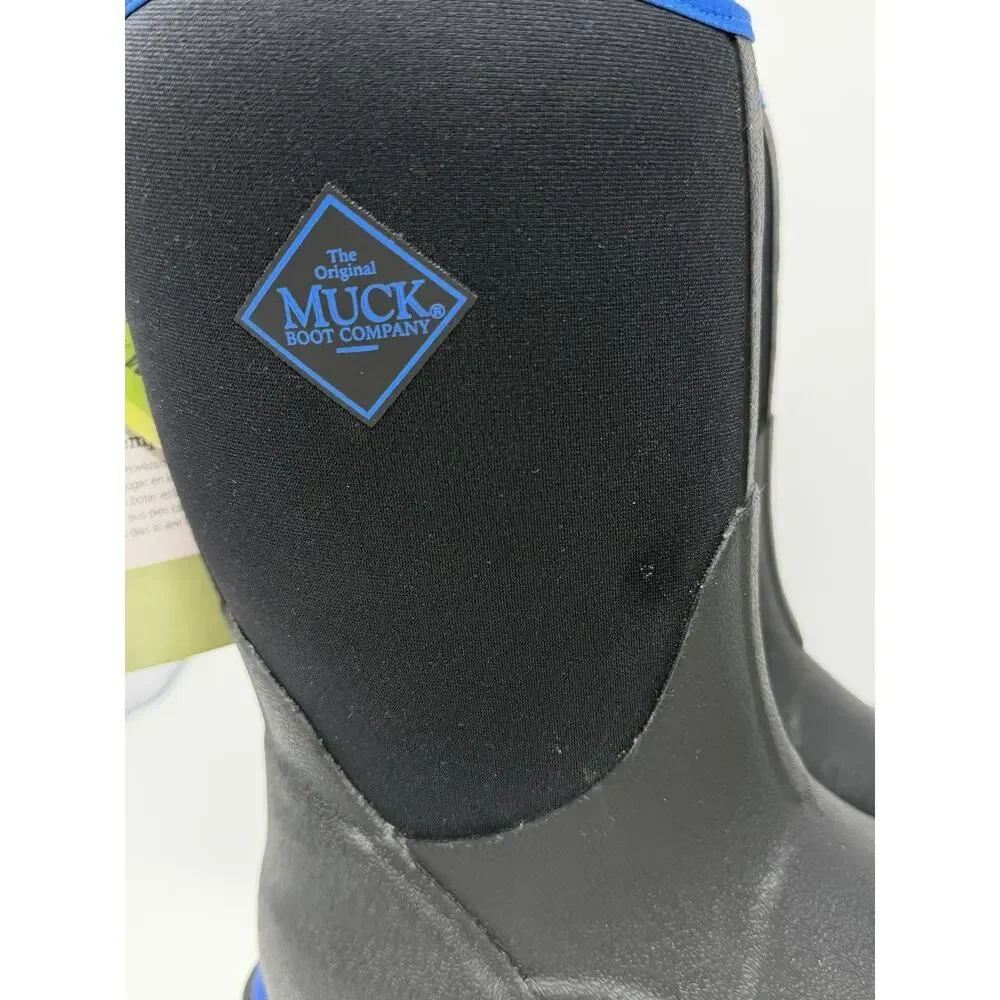 Brand New Original Muck Boot Company Kids Size 3 Black Blue Rain Mudd Snow